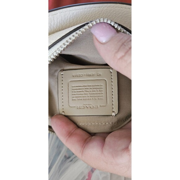 Coach Mini Payton Bag Shoulder Bag In Silver/Chalk CN011 NWT - Picture 5 of 6